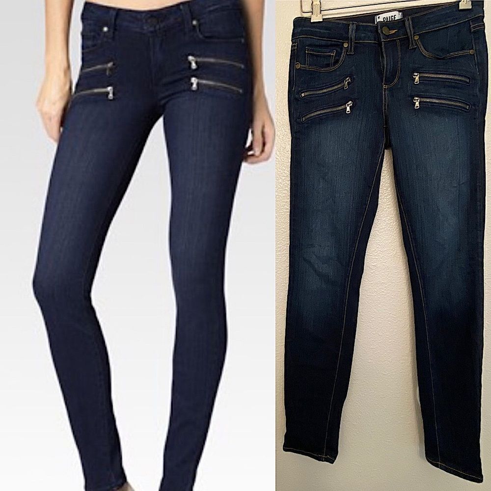 PAIGE Dark Blue Skinny Jeans
